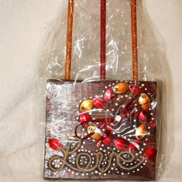 Love Red-Brown Handmade Pen or Pencil Holder. - Picture 1 of 2